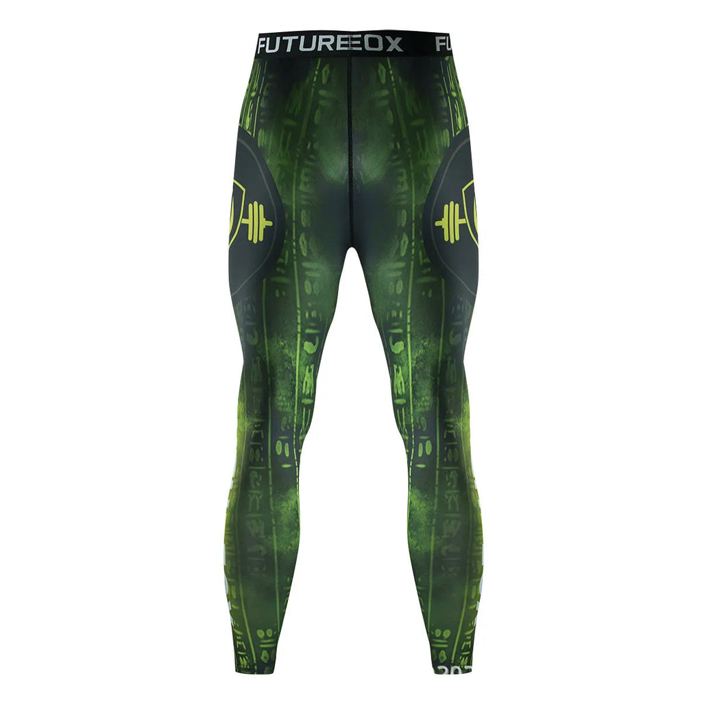 Men's slim-fit ZF016 polyester sports suit set for outdoor running and fitness activities