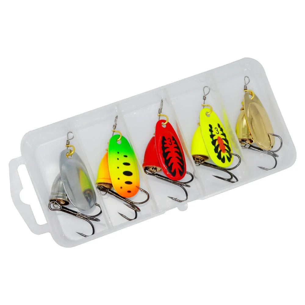 R composite rotating sequins copper bell fishing lure in seven colour variations including gold mesh and rose gold