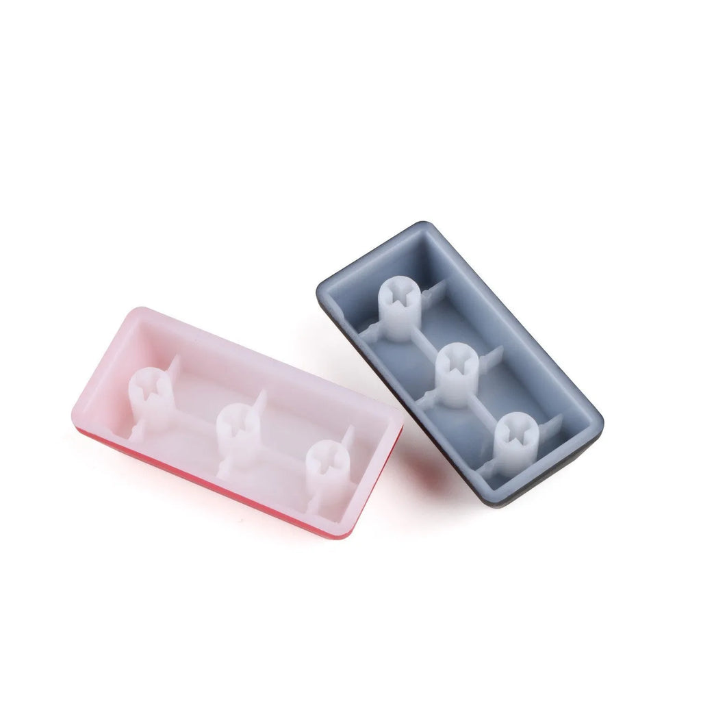 Transparent mechanical keyboard key cap with raised safety evacuation exit text