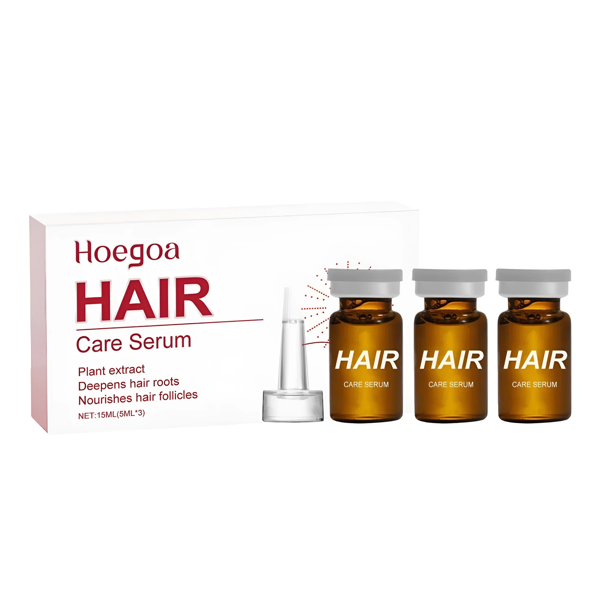 Three 5ml bottles of hair root liquid with ginger and rosemary oils