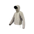 Mesh fabric sun protective clothing in desert brown colour, shown in a regular length fit.
