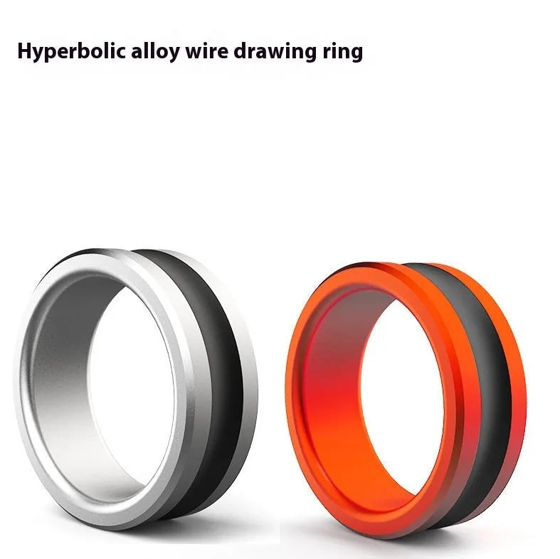 Orange and silver alloy fishing pull loop tool with non-slip grip ring.