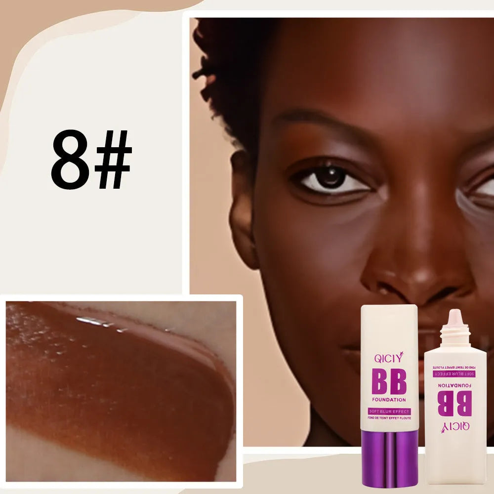 Feeding bottle liquid foundation BB cream with 10 colour options for brightening coverage