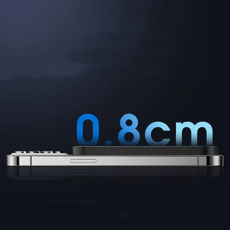 Titanium gold and black magnetic wireless alloy power bank with capacity options displayed.
