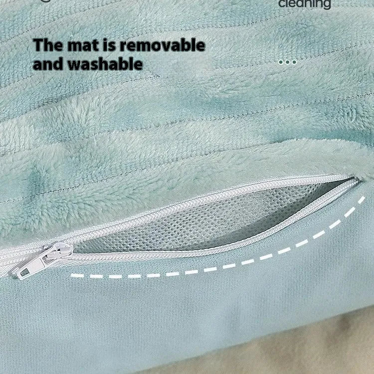 Morandi colour kennel-style pet bed with removable washable cover, shown in M and L sizes.