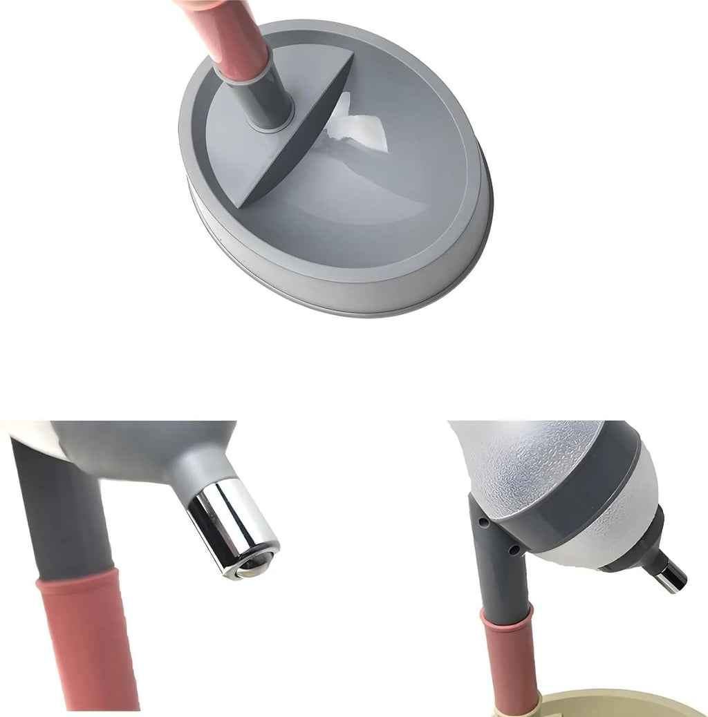 Green adjustable pet water dispenser with detachable pole and bowl on a table.