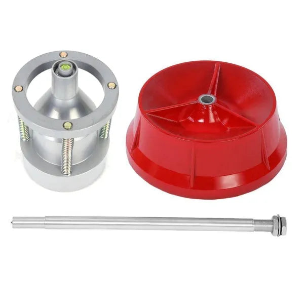 Portable aluminium hub balancer with bull's eye level for tyre balancing