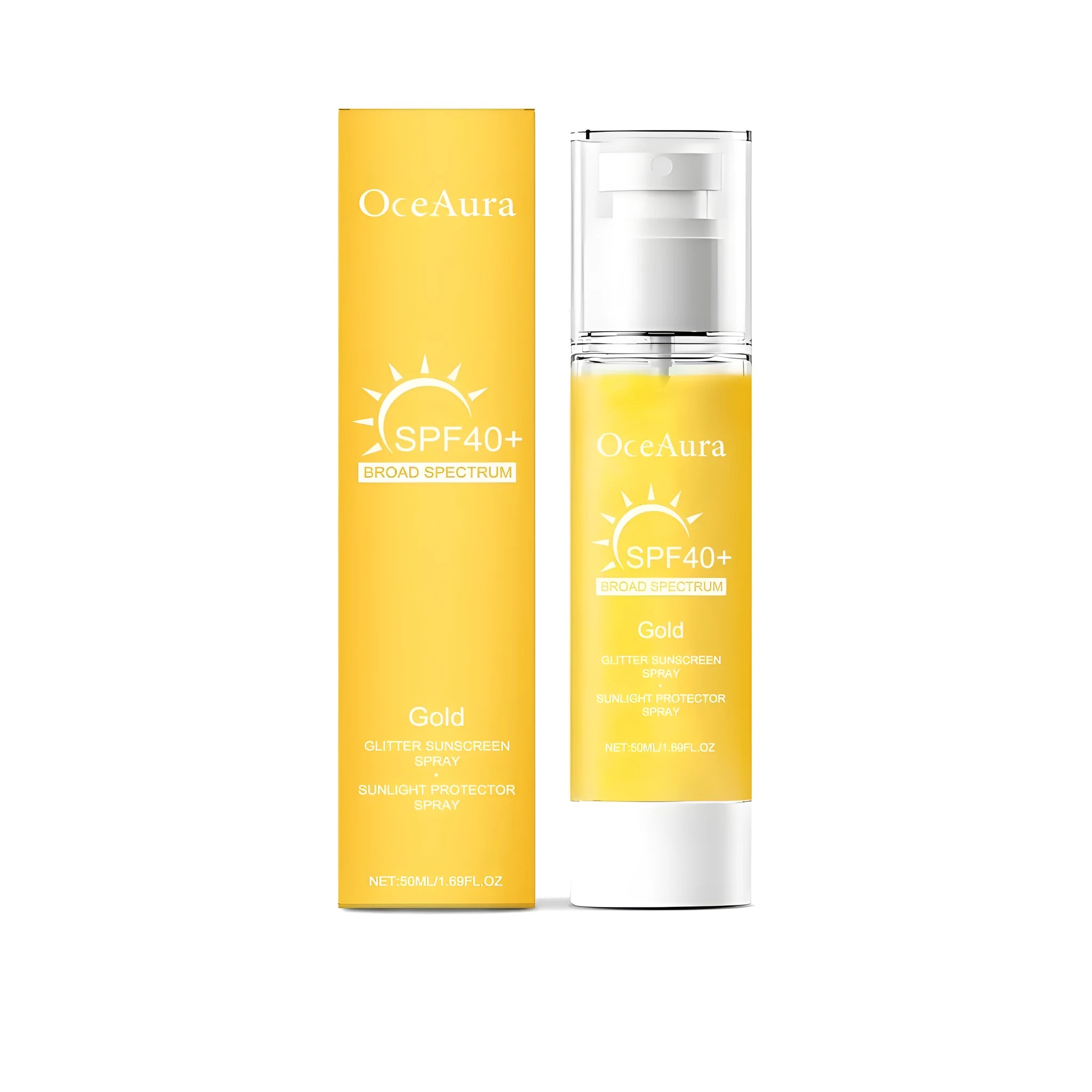 Shiny Sunscreen Spray 50ml aerosol canister for portable UV protection.