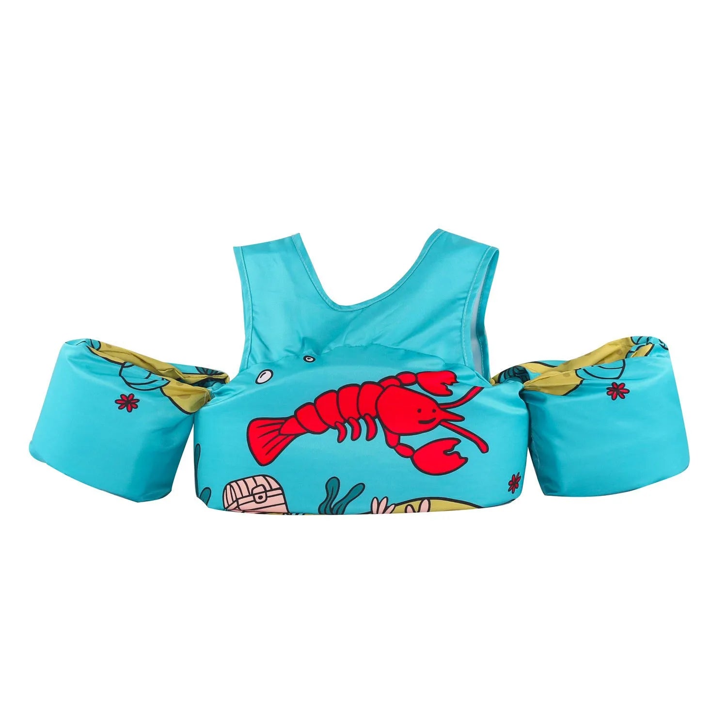 Cartoon-themed children's inflatable armband swimming ring in multiple colour patterns including blue crab and watermelon pineapple designs