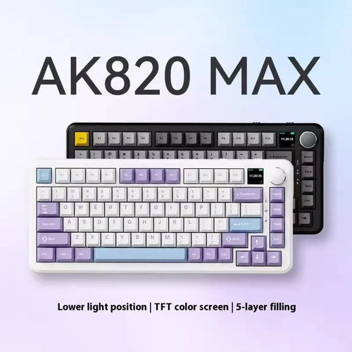 75% wireless mechanical keyboard in black grey yellow with hot-swappable switches and three connection modes
