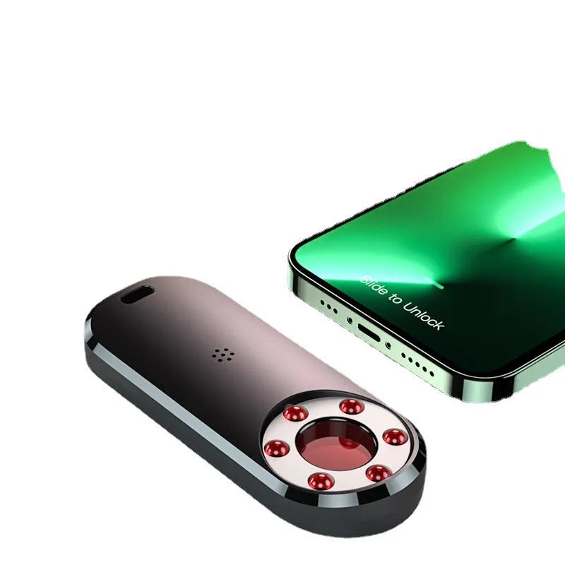 Infrared anti-monitoring detector device showing compact 91mm design with USB connection port