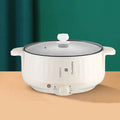 Stainless steel electric hot pot with non-stick interior for multiple cooking functions