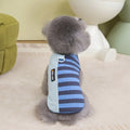 Polyester pet clothing vest in blue, casual style for small to large dogs