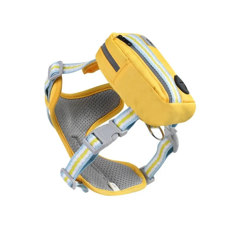 Explosion-proof anti-strangulation dog harness in Oxford cloth with attached 1.5 metre rope