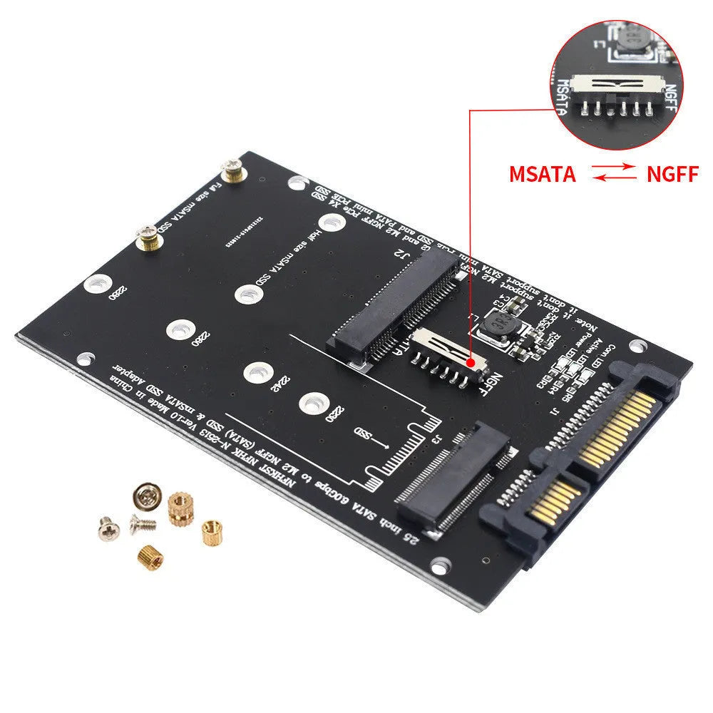 SATA3 to M.2 NGFF SSD conversion adapter card in black or blue colour options