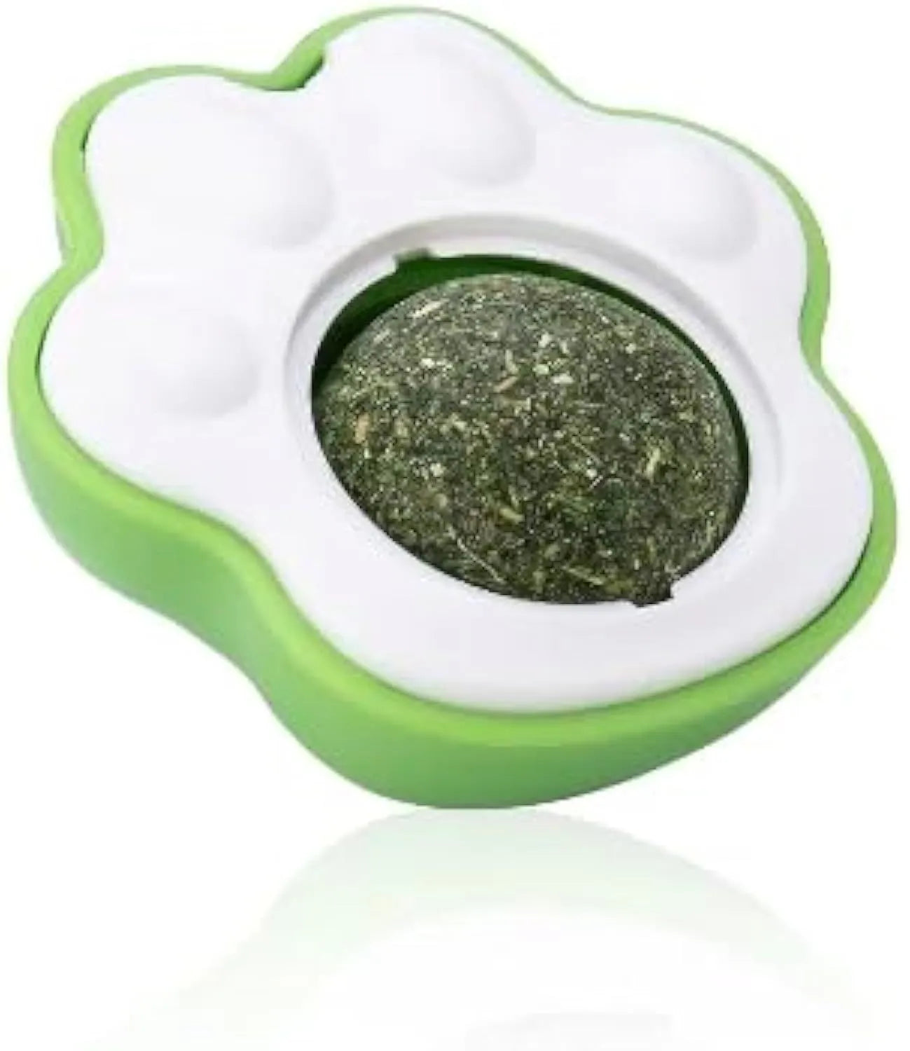 Four colourful catnip balls with textured surfaces for dental cleaning and feline play