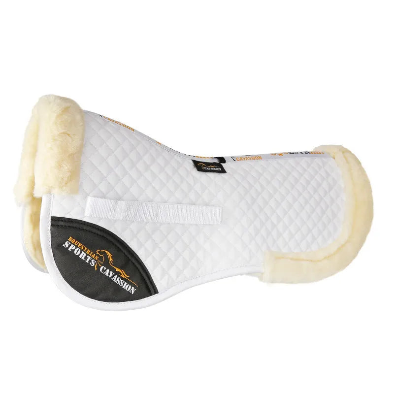 Riding saddle pad for equestrian and cycling with shock absorption and balance features in wine red colour.