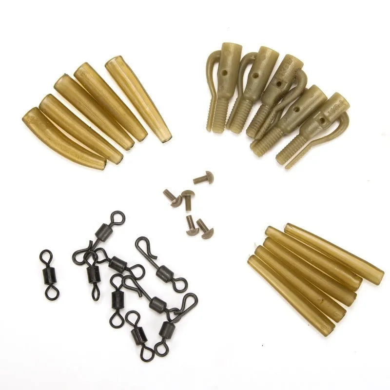 Tobly European carp fishing accessory set with 30 pieces including anti-winding pipes and threaded hoses