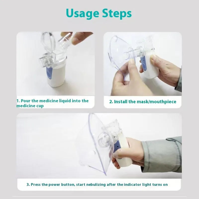 Handheld USB nebulizer spray machine with columnar design for household drug atomization