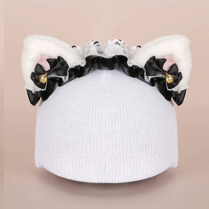 Plush fabric ski helmet decoration cap with cartoon design for equipment personalisation