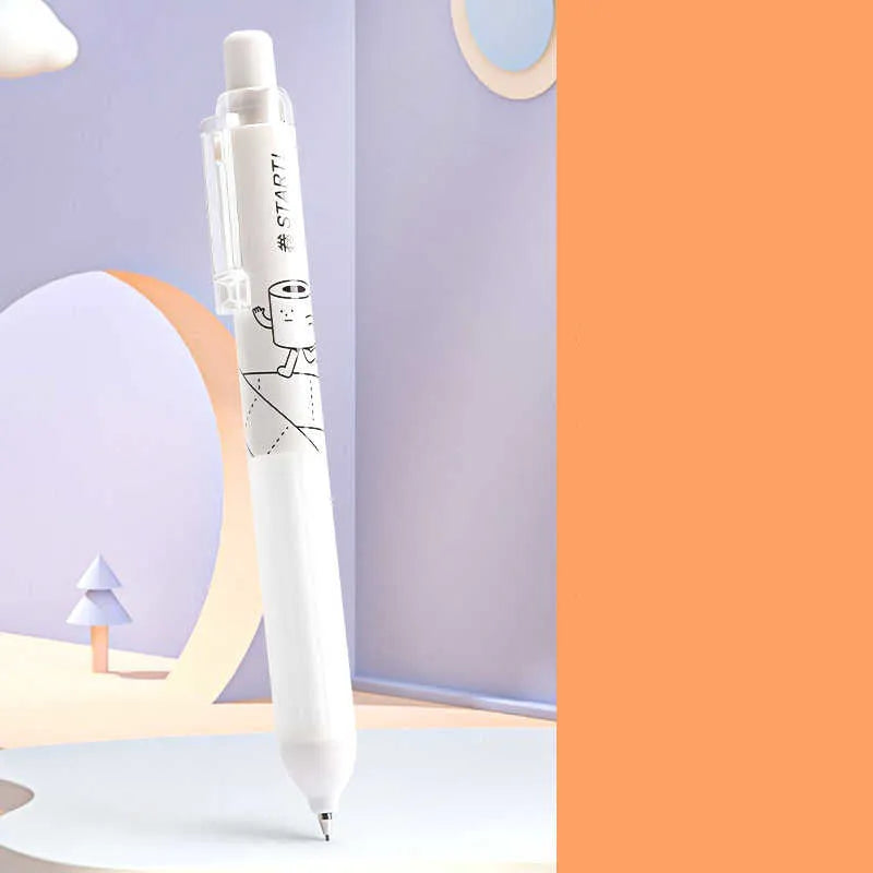 Automatic pencil with cloud grip design in black or white colour, 0.5mm HB lead for writing