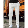 Men's polyester trousers for spring and autumn in light grey colour on a size chart