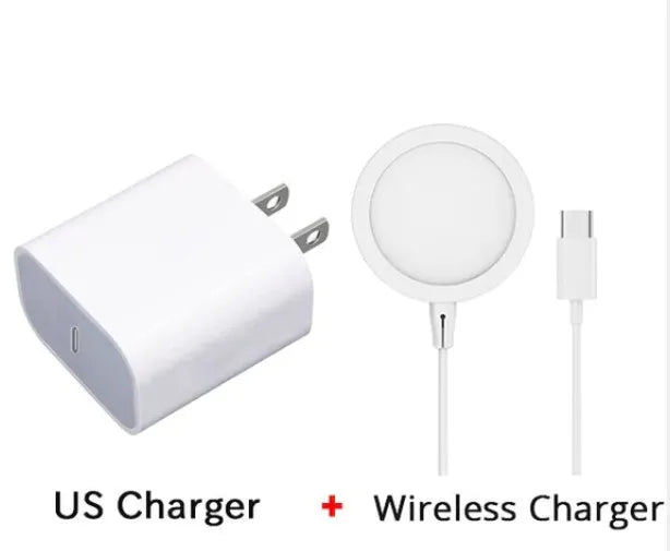 Magsafe-compatible magnetic wireless charger for iPhone 12 and 13 series in metal finish