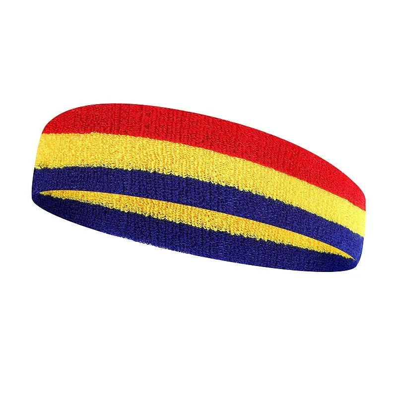 Adult sports headband in multiple colour combinations measuring 5.5 by 20 cm