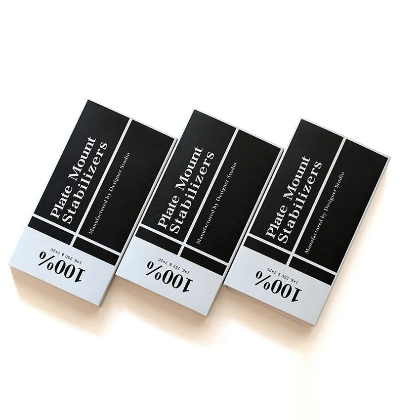 Black and milky white mechanical keyboard satellite axis stabiliser accessories for 6.25U and 7U spacebars.
