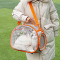 Large transparent EVA cat backpack space capsule design in grass green colour with hard shell construction