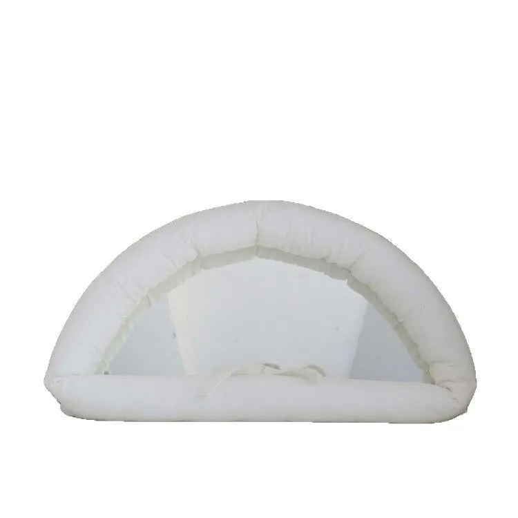 Rectangular hanging fabric mirror with cotton filling in white, black, or blue