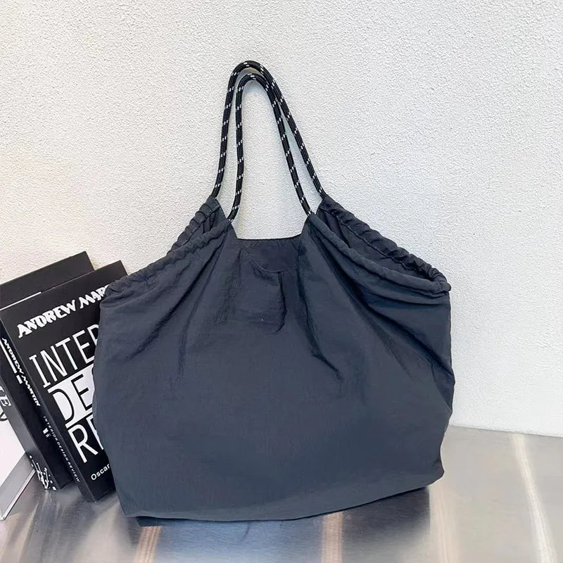 Women's soft Oxford cloth large capacity casual bow bag crossbody shoulder bag Urban Simplicity style