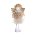 Christmas angel girl hair pendant in cloth fabric with crown design for high ponytail decoration