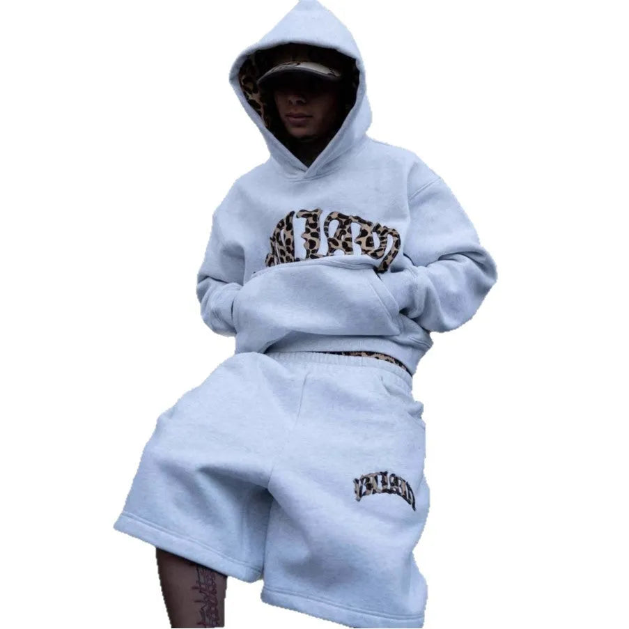 Men's patchwork double waist hip hop loose trousers with elastic polyester fabric and zip fly opening