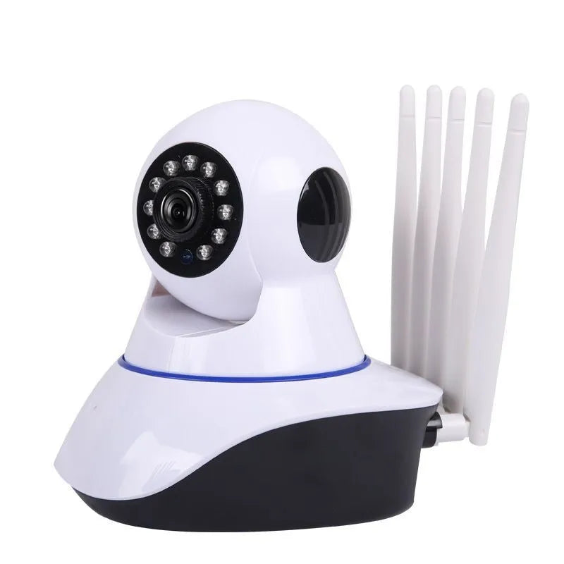 White wireless dome security camera with 3.6mm lens for indoor and outdoor HD surveillance