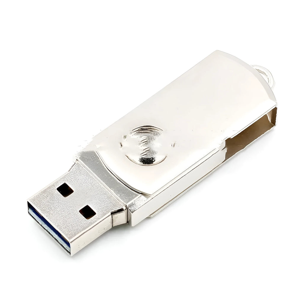 ATMEGA32U4 USB development module on blue PCB measuring 50mm by 16mm