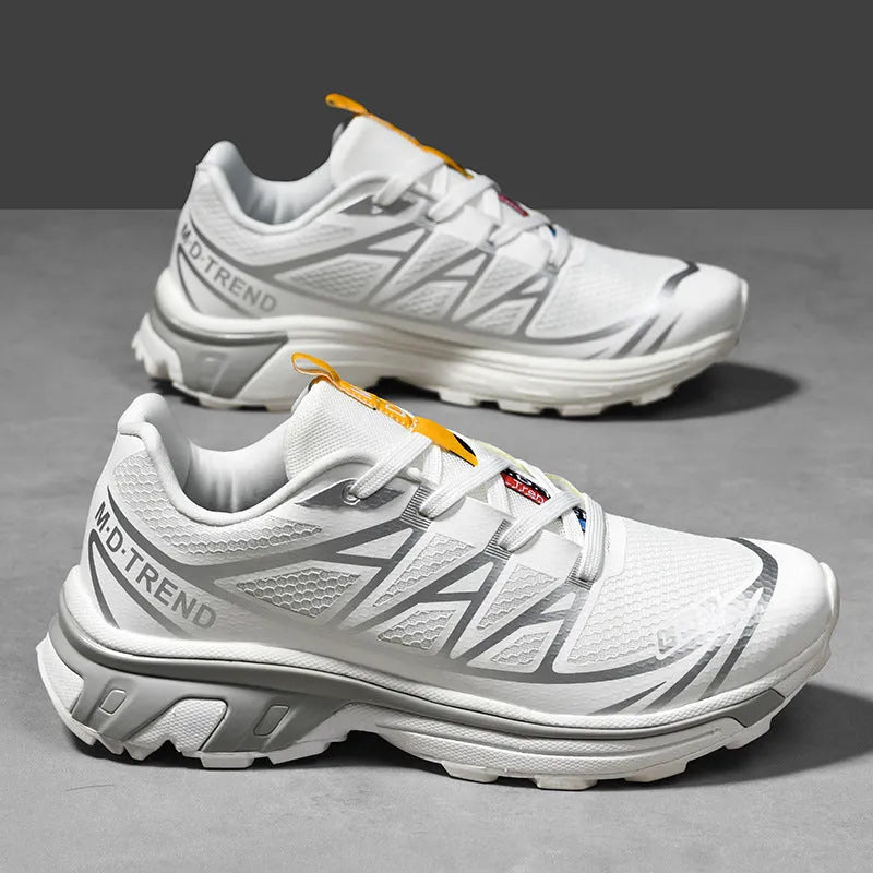Casual low-top hiking shoes in artificial leather with a rubber sole, shown in khaki colour.