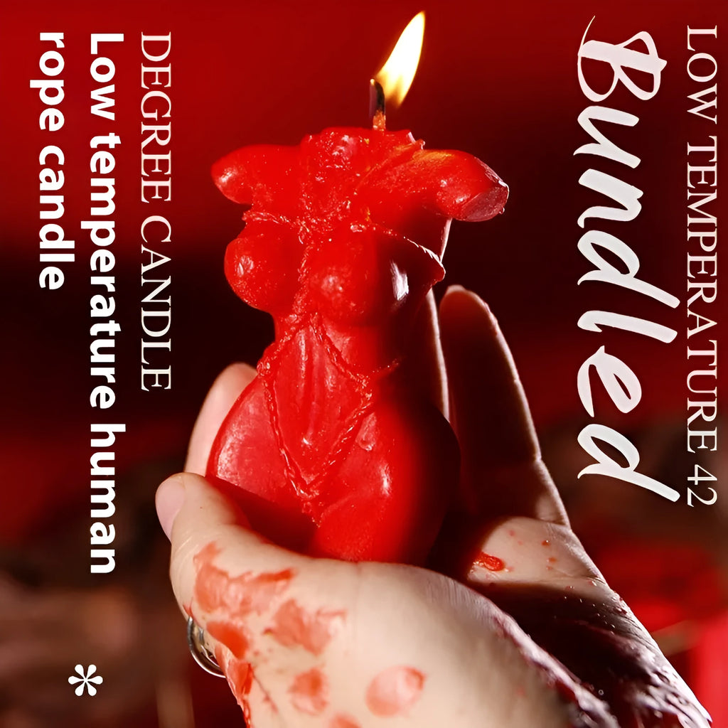 Bikini-shaped soy wax low temperature candle in rose red, spring pink, or lilac purple colour