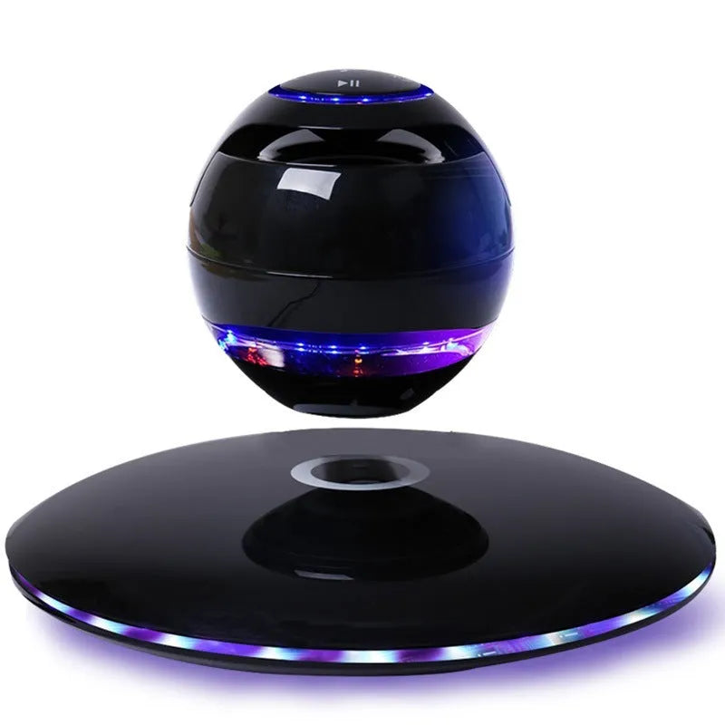 Black technology electronic creative toy Bluetooth speaker in white plastic with internal magnet horn array
