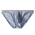 Men's dark grey modal hip-lift underwear with knitted ice silk fabric on a mannequin.