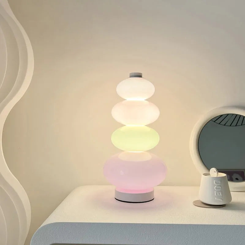 Candy String Rainbow Floor Lamp glass iron creative macaron design table lamp