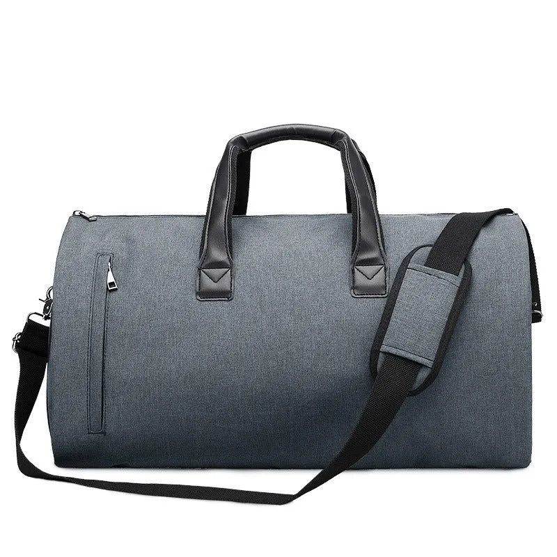 Medium oval travel bag with internal compartments showing wet-dry separation system