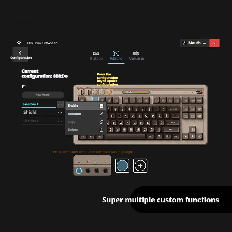 Retro87 C64 wireless Bluetooth mechanical gaming keyboard with Commodore 64 style keycaps