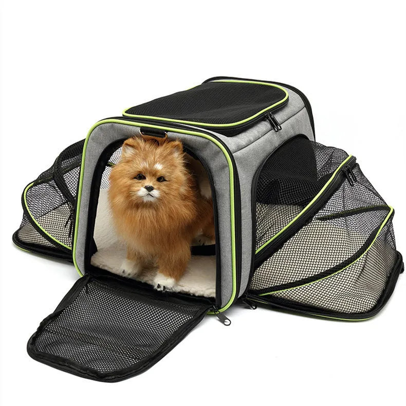 Portable cat carrier bag in 600D cation fabric with small and large size options