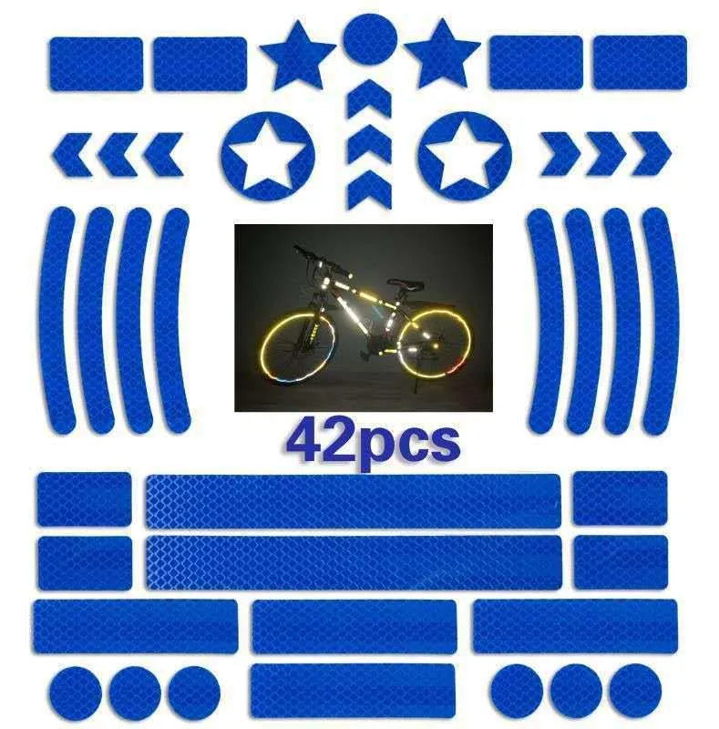Bicycle reflective safety tape with grid pattern in multiple colour options measuring 11.5 by 21 centimetres