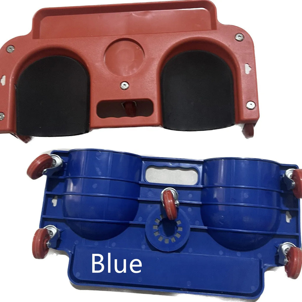 Car repair knee board with universal wheels plastic construction blue option