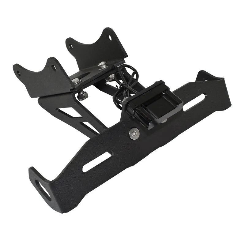 Black aluminium licence plate bracket for Honda motorcycle rear mounting