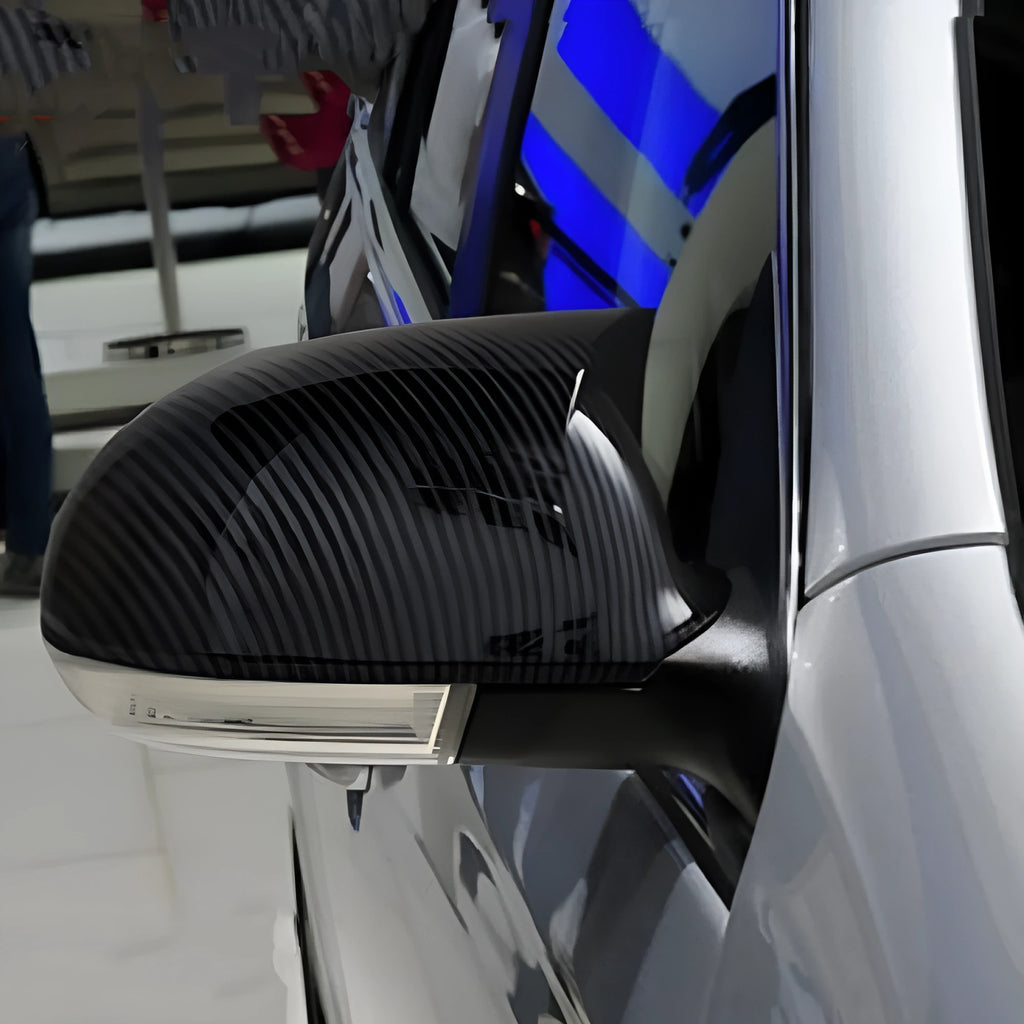 Volkswagen Sagitar reflector shell housing pair in horn bright black plastic for 2006-2011 models