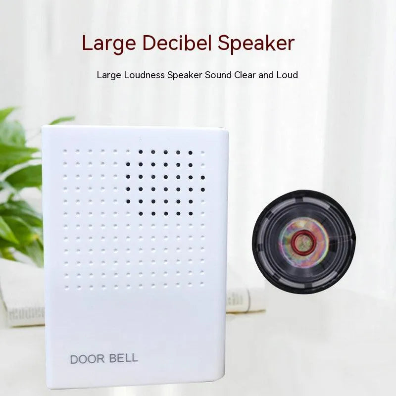 White wired doorbell 87x62x23mm with battery-mounted dingdong design for hotel and home access control
