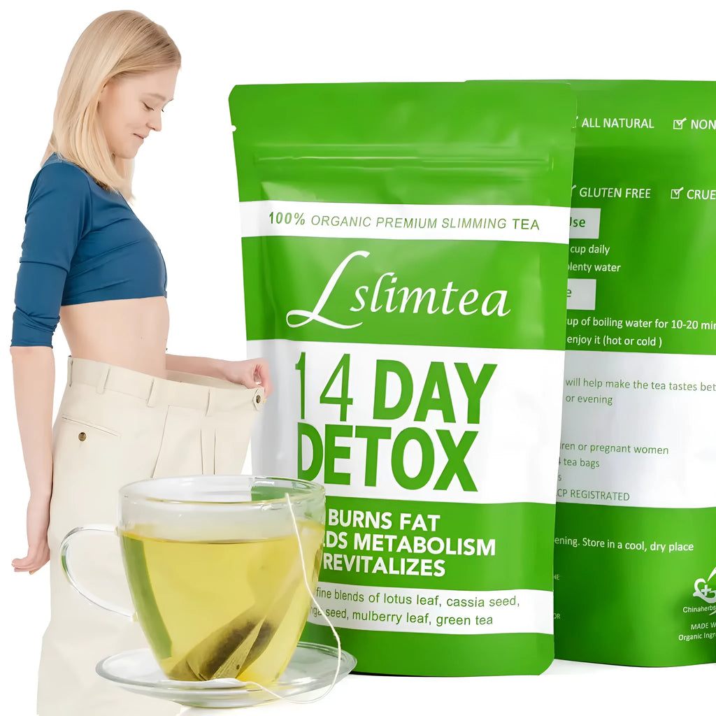14-day herbal detox tea pack with 14 individual 3g sachets for weight management support